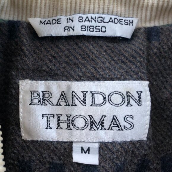 Brandon Thomas Mens Shirt Jacket Medium Corduroy Shacket Button Up Beige Casual - Picture 3 of 9